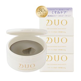 DUO The Cleansing Balm, White, 2.3 oz (66 g) x 3 Pieces, Set of 3, Cleansing, Makeup Removal, Skin Care, Waterproof, No Face Wash Necessary, Eyelash Ek, Moisturizing, Duo