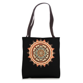Mandala Circle Tribal Symbol Native American Culture Artwork Tote Bag