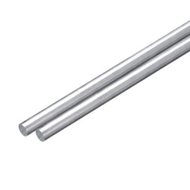 sourcing map 2Pcs 1/2"(12mm) Dia Round Aluminum Rod, 12"(305mm) Long 6063 Aluminum Round Rod Solid Lathe Bar Stock for Industry Construction DIY Crafts