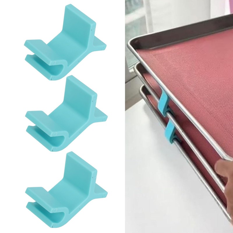Saluaqui 8PCS Tray Stackers for Baking Sheet, Stackable Silicone Baking
