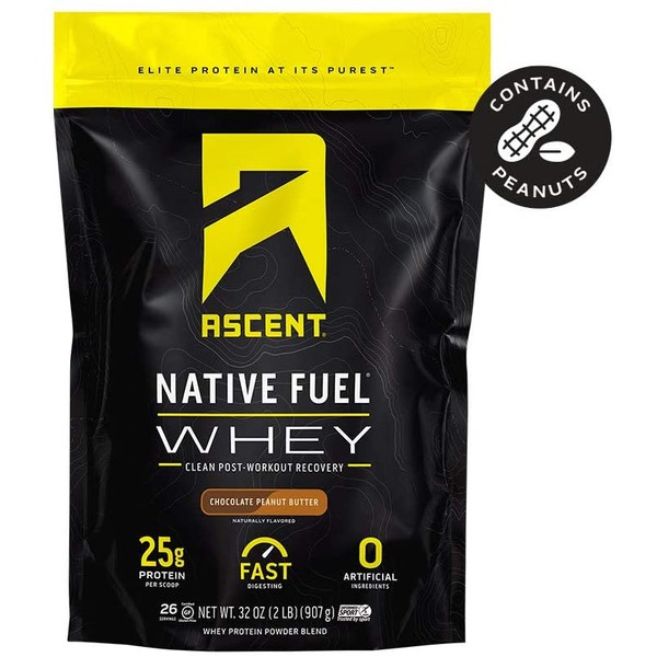 Ascent Native Fuel Whey Protein Powder - Chocolate Peanut Butter - 2 lbs