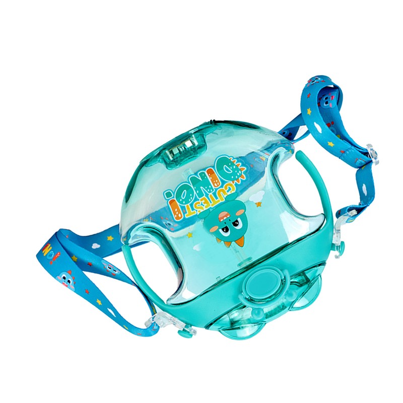 450ml Kids Water Cup with Handle and Lanyard Plastic Straw