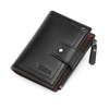 LOUEBICA Men's Genuine Leather RFID Blocking Wallet Small Bifold Men's