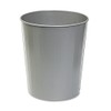 Safco 9604CH Round Wastebasket Steel 23.5qt Charcoal