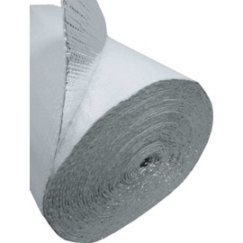 XTEMP Reflective Foil Insulation Roll, Single Bubble Radiant Barrier, Thermal Insulation Heat Shield - 3/16" Single Bubble - Reflective / White (48" X 20FT)
