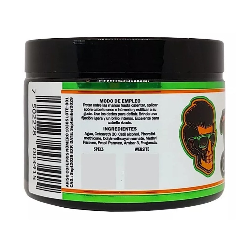 Barbiux Pomada Para Peinar Fijacion Brillo Cabello Barba 150gr