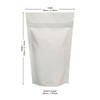 RIGHTPAK White Matt Stand Up Pouches 25 Pieces 8cm x