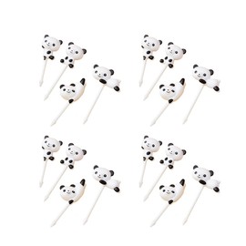 HYMAOME 16pcs Panda Fruit Picks Bento Lunch Animal Food Picks Cute Toothpick for Kids Bento Box, Adorable Little Pandas Bento Picks
