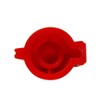 FLEOR 6pcs Red Plastic Guitar Amp Knobs Chicken Head Style