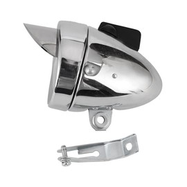 SweetSerenade Bicycle Light Bike Retro Front Fog Light LED Metal Chrome Bike Lamp Vintage Bicycle Accessories Silver