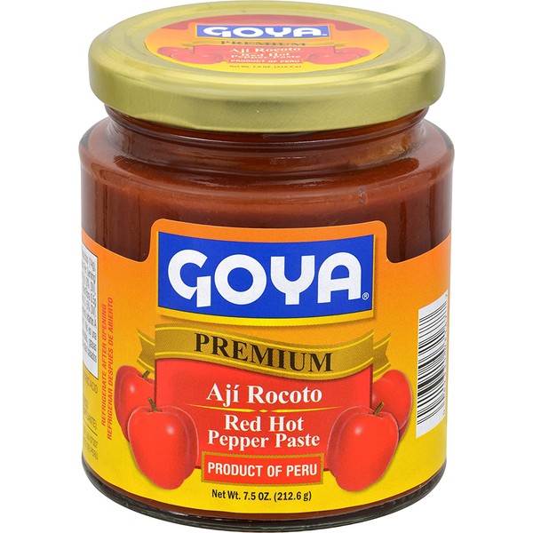 Goya Foods Aji Rocoto Red Hot Pepper Paste, 7.5 Ounce (Pack of 12)