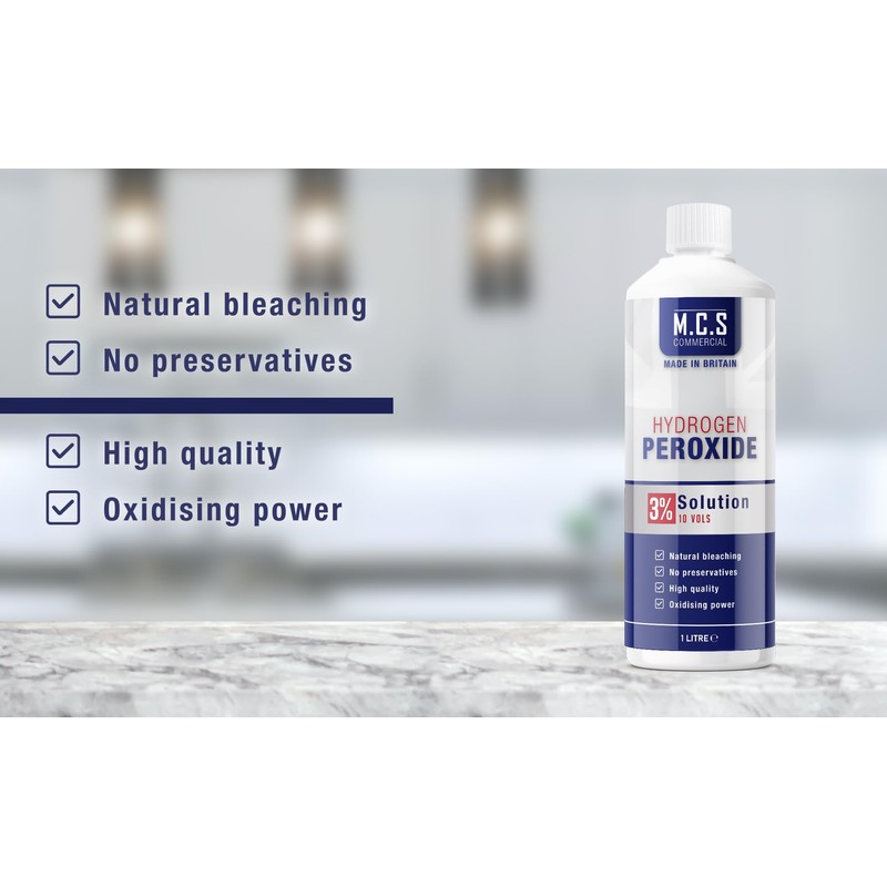 MCS Commercial Hydrogen Peroxide 3%, 1 Litre - 10 Vols