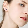 Shuxin Unisex Silver Stud Earrings, 925 Sterling Silver And Cubic