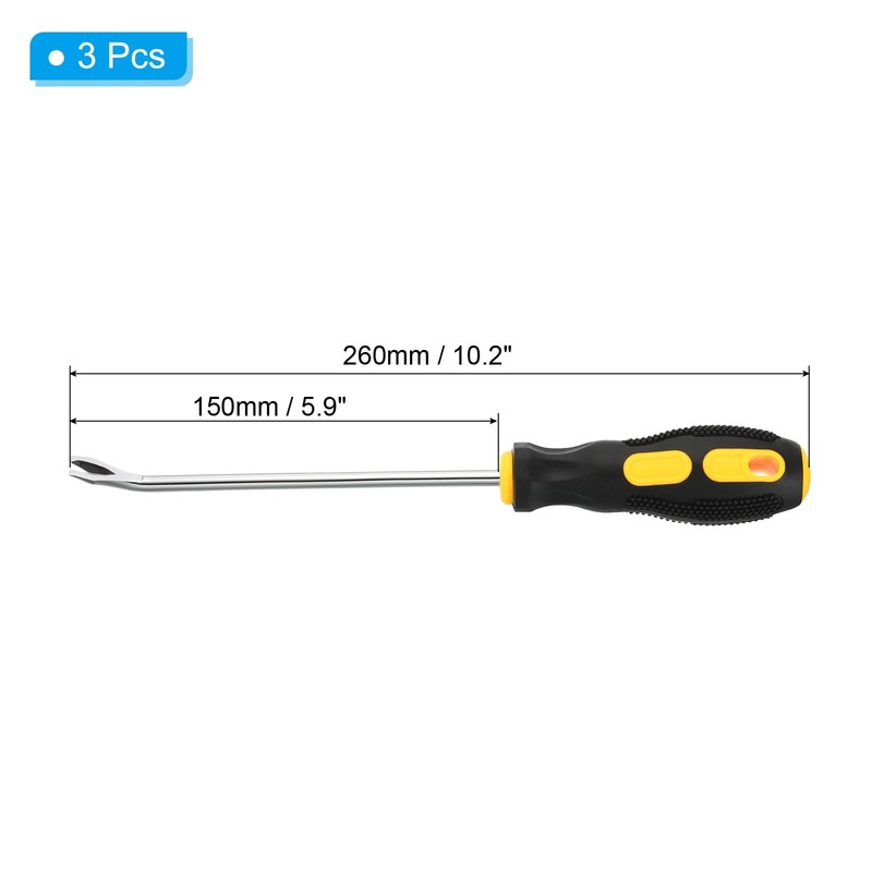 PATIKIL Upholstery Staple Remover, 3Pcs 6" V Curved Construction Staple