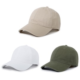 kozinu Unisex Cotton Baseball Cap Plain Blank Dad Hat Adjustable Vintage Solid Hat