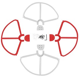 vhbw 4 x Propeller Protector Compatible with DJI Phantom 3 Advanced, 3 Professional, 2 Vision, 2 Vision + Plus, FC40, 2 Drone, Red, White