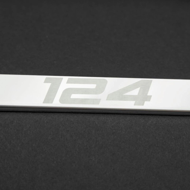 KA Depot 124 Spider Laser Engraved Stainless Steel License Plate
