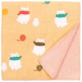 Hamamonyo Washed Towel Handkerchief Scarf Cat
