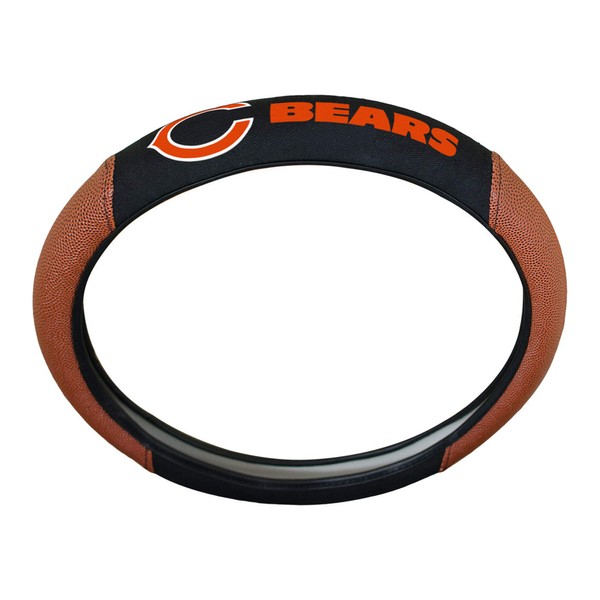 FANMATS 62088 Chicago Bears Football Grip Steering Wheel Cover 15" Diameter