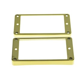 Dopro Set of 2 Plastic Humbucker Pickup Rings, Neck (3*5mm) & Bridge (7*9mm), Gold