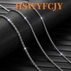 HSWYFCJY 2 MM Twist Rope Chain, Stainless Steel Silver Rope