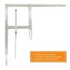 CYSFETENA Eyebrow Measuring Ruler, Foldable Stainless Steel Eyebrow Ruler with