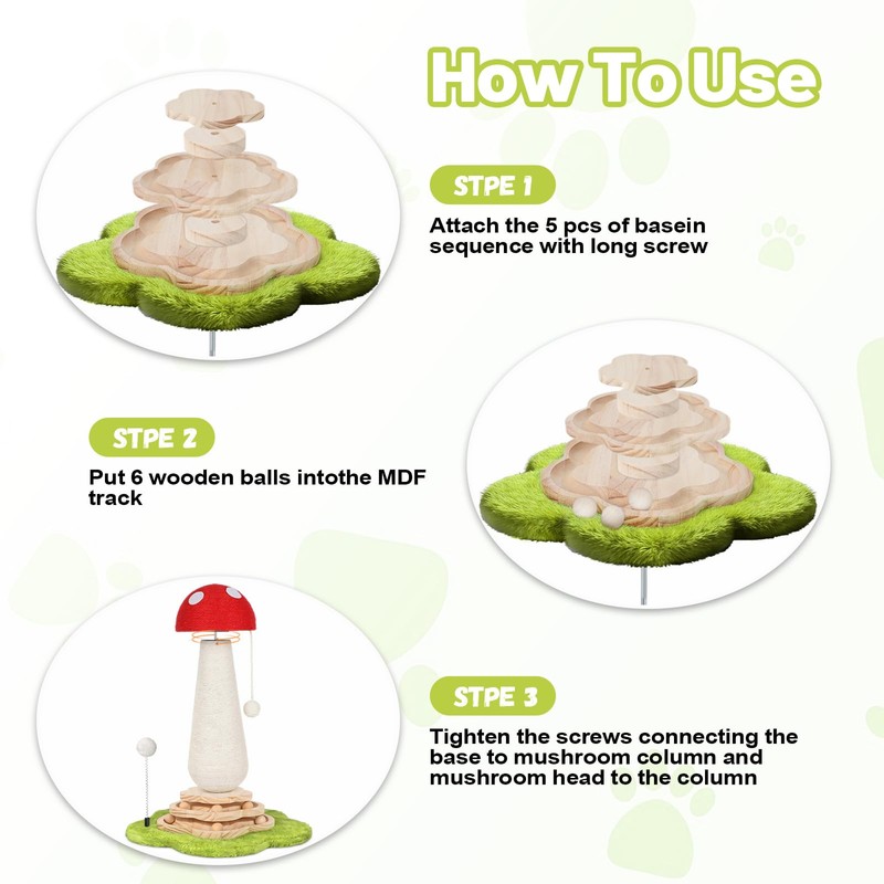 Mushroom Cat Scratcher/Scratching Post, Cute Cat Scratching Post
