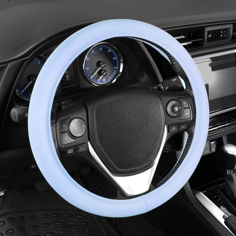 Carbella Ultra Soft Blue Steering Wheel Cover, Car Accessories for