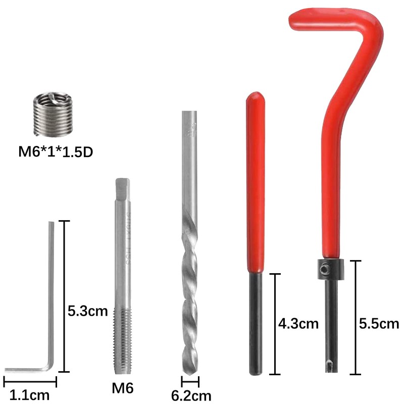 DMZK 30Pcs Thread Repair Kits, Metric Thread Repair Set M6