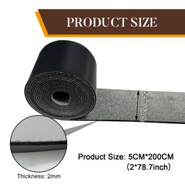 Doageas Leather Strap 2 Inches Flat Wide Genuine Leather Strips for Crafts 78.7inches Long Single Sided PU Leather Belt Strap for DIY Crafts Tooling Clothing Jewelry Wrapping Bag (Black)