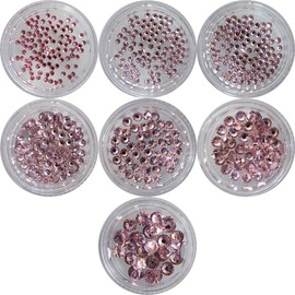 Nail Ssen Nail Art Nail Stone Parts MC Stone Round Light Rose / 네일쎈 네일아트 네일스톤파츠 MC스톤 원형 라이트 로즈