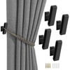 Sekonow 4 Pack Curtain Tiebacks Hooks, Wall Mounted Curtain Holdbacks