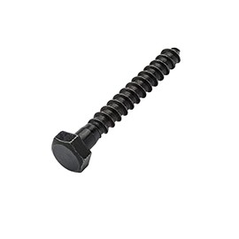 Blackline Wood Screws Black 6.0 x 50 mm – Pack of 5 Hexagonal Screws SW-10 DIN571 Wood Screws