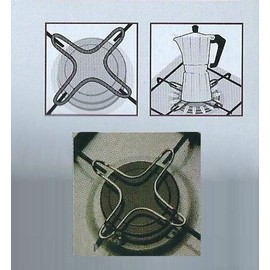 Tredoni - Reductor de 2 hornillas de gas para cafeteras y ollas pequeñas, 9,5 x 9,5 cm (diagonal - 5 pulgadas/12,5 cm)