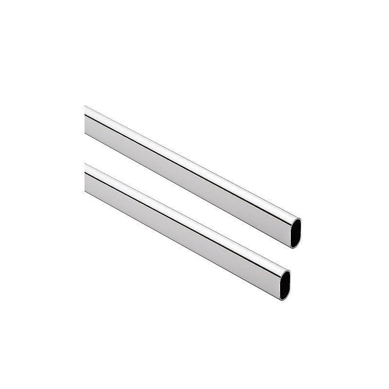 60" Oval Closet Rod (15mm x 30mm) | 2 Pack