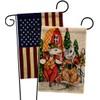 Holiday Mouses Burlap Garden Flag - Pack Winter Christmas Santa