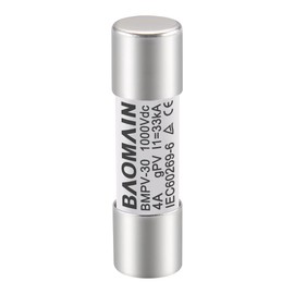 Baomain Solar PV Fuse, gPV Type Fuse Link PV-30 10 X 38 mm,4A 1000V DC,33kA, CE Listed Pack of 10