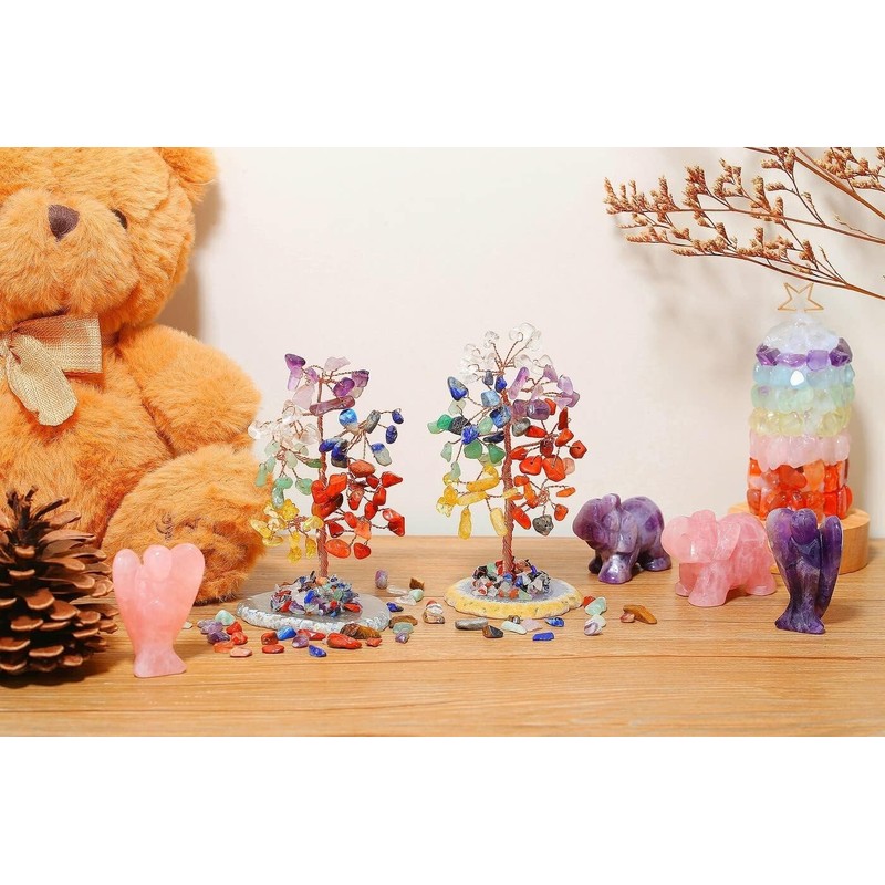 FASHIONZAADI 7 Chakra Tree of Life Decor, Crystal Tree for