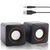 Mini Speaker Desktop Mini Cube USB Stereo 3.5mm Jack Wired