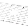 TRINITY Stainless Steel Rectangular Sink Protector Grid with Centered Drain,