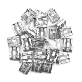 X AUTOHAUX 25pcs Silver Tone Metal Fastener Retainer Dash Panel Trim Clip Rivet