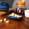 vancasso Stern Blue 4-Piece Saucer Dish Set, Reactive Glaze Dipping