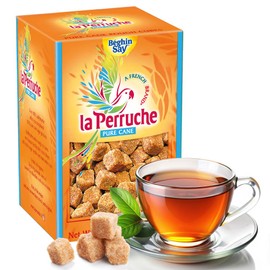 La Perruche Pure Cane Brown Sugar Cubes (250g/8.8oz box) | Ideal Sugar Cubes for Coffee | Pack of 2