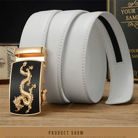 RTGGSEL Men's Animal Gold Dragon 40mm Adjustable Ratchet Belt Buckle Only Automatic Leather Slide Belt Buckle Replacement