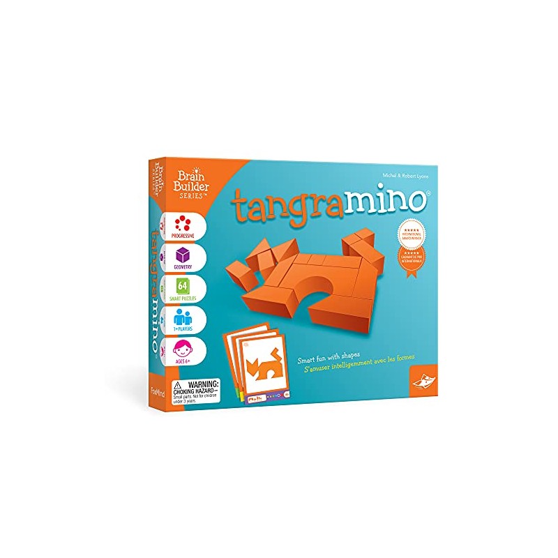 FoxMind, Tangramino 3D Puzzle-Solving, Logic Game, Brain Builder Series