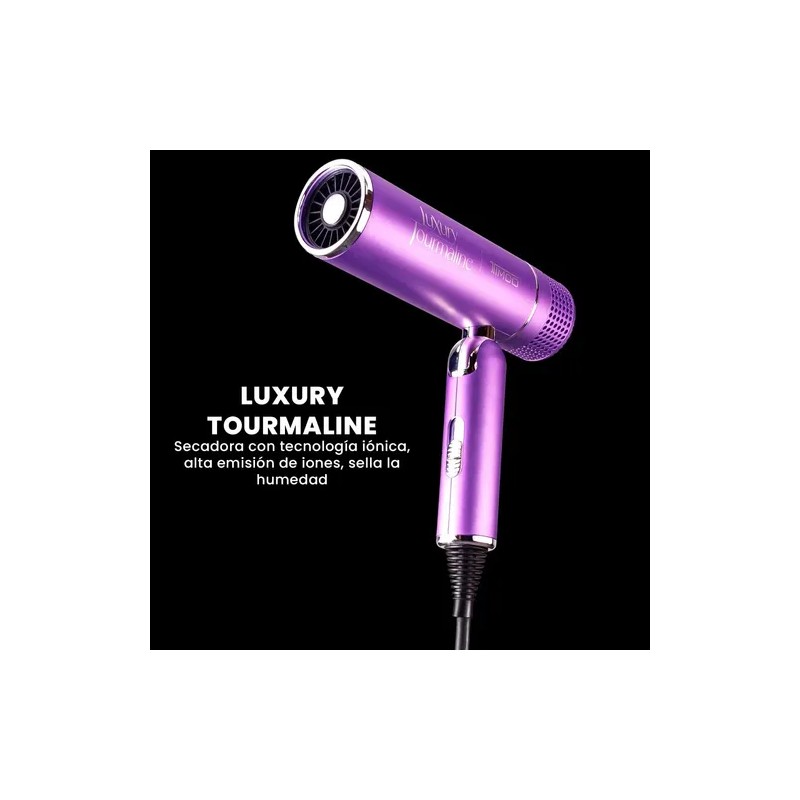 Secadora De Cabello Con Difusor Plegable Tourmaline Timco Violeta