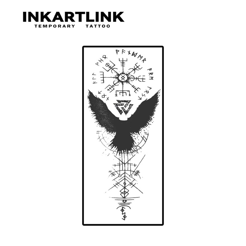 INKARTLINK Cellular Colored Jagua Tattoo Stickers, 2 Weeks Waterproof, Set