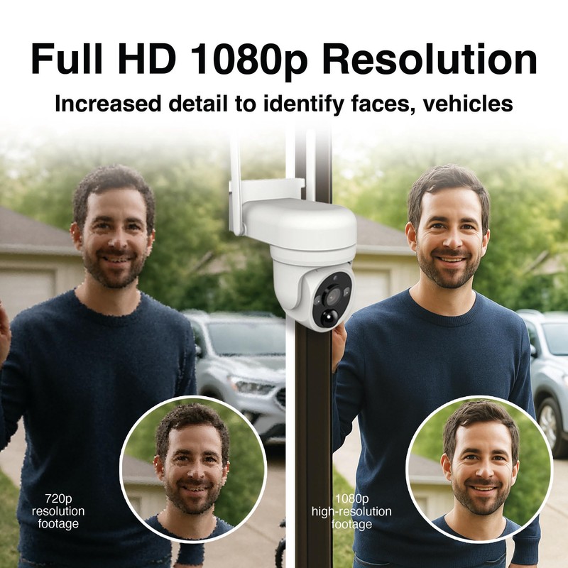 Connect SmartHome FHD Outdoor Pan Tilt Camera with Solar Panel