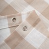 VOILYBIRD Tan and White Buffalo Plaid Boho Shower Curtain for