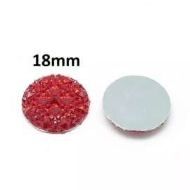 Unbranded Druzy Resin Embellishment Cabochons Light Pink – 18mm – Shimmer Style
